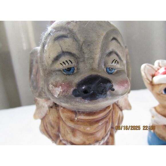 Vintage mice and rabbit bunny mice monk sick bunnies England Pendelton - Picture 7 of 15